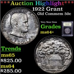 ***Auction Highlight*** 1922 Grant Old Commem Half Dollar 50c Graded Choice+ Unc By USCG (fc)