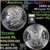 Image 1 : ***Auction Highlight*** 1881-s Morgan Dollar $1 Graded GEM++ PL By USCG (fc)