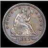 Image 2 : ***Auction Highlight*** 1853-p Arrows & Rays Seated Liberty Quarter 25c Graded Choice AU/BU Slider B