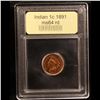 Image 4 : ***Auction Highlight*** 1891 Indian Cent 1c Graded Choice Unc RD By USCG (fc)