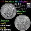 Image 1 : ***Auction Highlight*** 1894-o Morgan Dollar $1 Graded Select Unc By USCG (fc)