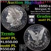 Image 1 : ***Auction Highlight*** 1880-s Morgan Dollar $1 Graded GEM++ PL By USCG (fc)