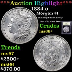 ***Auction Highlight*** 1884-o Morgan Dollar $1 Graded GEM++ Unc By USCG (fc)