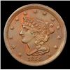 Image 2 : ***Auction Highlight*** 1855 Braided Hair Half Cent 1/2c Graded Select Unc RB By USCG (fc)