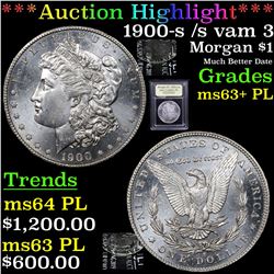 ***Auction Highlight*** 1900-s /s vam 3 Morgan Dollar $1 Graded Select Unc+ PL By USCG (fc)