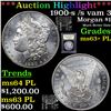 Image 1 : ***Auction Highlight*** 1900-s /s vam 3 Morgan Dollar $1 Graded Select Unc+ PL By USCG (fc)
