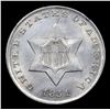 Image 2 : ***Auction Highlight*** 1851 Three Cent Silver 3cs Graded Choice+ Unc By USCG (fc)