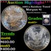 Image 1 : ***Auction Highlight*** 1885-o Rainbow Toned Morgan Dollar $1 Graded GEM+ Unc By USCG (fc)