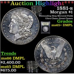 ***Auction Highlight*** 1881-s Morgan Dollar $1 Graded GEM+ DMPL By USCG (fc)