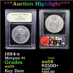 ***Auction Highlight*** 1884-s Morgan Dollar $1 Graded Choice AU By USCG (fc)