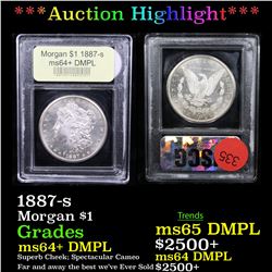 ***Auction Highlight*** 1887-s Morgan Dollar $1 Graded Choice Unc+ DMPL By USCG (fc)