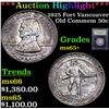 Image 1 : ***Auction Highlight*** 1925 Fort Vancouver Old Commem Half Dollar 50c Graded GEM+ Unc By USCG (fc)