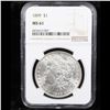 Image 2 : NGC 1899-p Morgan Dollar $1 Graded ms61 By NGC