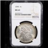 Image 2 : NGC 1890-p Morgan Dollar $1 Graded ms63 By NGC