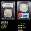 Image 1 : PCGS 1923-p Peace Dollar $1 Graded ms62 By PCGS