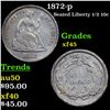 Image 1 : 1872-p Seated Liberty Half Dime 1/2 10c Grades xf+