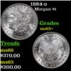 Image 1 : 1884-o Morgan Dollar $1 Grades GEM+ Unc