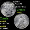 Image 1 : 1926-s Peace Dollar $1 Grades Select+ Unc