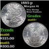 Image 1 : 1885-p Morgan Dollar $1 Grades GEM+ Unc