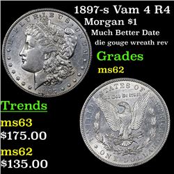 1897-s Vam 4 R4 Morgan Dollar $1 Grades Select Unc