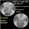 Image 1 : 1887-p vam 6A Morgan Dollar $1 Grades Choice Unc