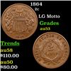 Image 1 : 1864 Two Cent Piece 2c Grades Select AU