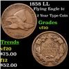 Image 1 : 1858 LL Flying Eagle Cent 1c Grades vf, very fine