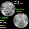 Image 1 : 1890-p Morgan Dollar $1 Grades Select Unc