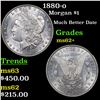 Image 1 : 1880-o Morgan Dollar $1 Grades Select Unc