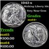 Image 1 : 1942-s Walking Liberty Half Dollar 50c Grades Choice+ Unc