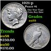 Image 1 : 1921-p Peace Dollar $1 Grades Choice AU