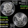 Image 1 : 1881-s Morgan Dollar $1 Grades Choice Unc+ PL