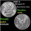 Image 1 : 1887-s Morgan Dollar $1 Grades Select Unc