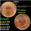Image 1 : 1864 Two Cent Piece 2c Grades Choice Unc RB