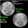 Image 1 : 1881-o Morgan Dollar $1 Grades Select Unc