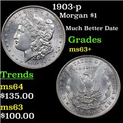 1903-p Morgan Dollar $1 Grades Select+ Unc