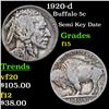 Image 1 : 1920-d Buffalo Nickel 5c Grades f+