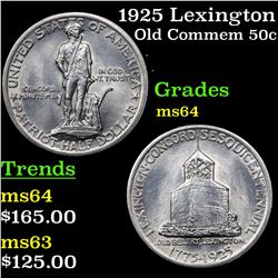 1925 Lexington Old Commem Half Dollar 50c Grades Choice Unc