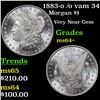 Image 1 : 1883-o /o vam 34 Morgan Dollar $1 Grades Choice+ Unc