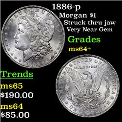 1886-p Morgan Dollar $1 Grades Choice+ Unc