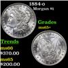 Image 1 : 1884-o Morgan Dollar $1 Grades GEM+ Unc