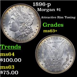 1896-p Morgan Dollar $1 Grades Select+ Unc