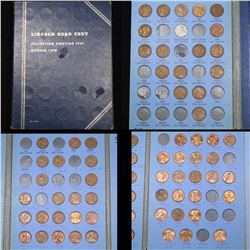 Partial Lincoln Cent Book 1941-1975 63 Coins Grades