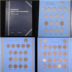 Partial Canadian Small Cent Book 1920-1972 43 Coins Grades