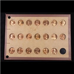 Near Complete Lincoln cent page 1953-1961 20 coins