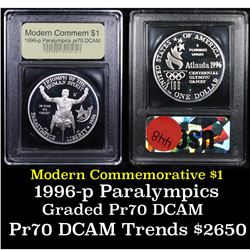 Proof 1996-P Olympics Paralympics Modern Commem Dollar $1 Graded GEM++ Proof Deep Cameo By USCG