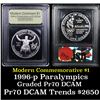 Image 1 : Proof 1996-P Olympics Paralympics Modern Commem Dollar $1 Graded GEM++ Proof Deep Cameo By USCG