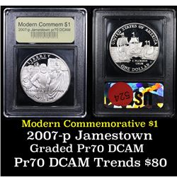 Proof 2007-P Jamestown Modern Commem Dollar $1 Graded GEM++ Proof Deep Cameo By USCG