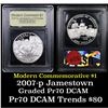 Image 1 : Proof 2007-P Jamestown Modern Commem Dollar $1 Graded GEM++ Proof Deep Cameo By USCG