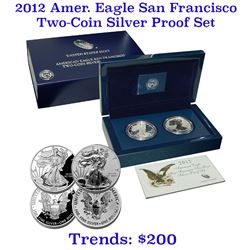 2012 United States Mint American Eagle San Fransisco Two Coin Silver Proof Set Grades